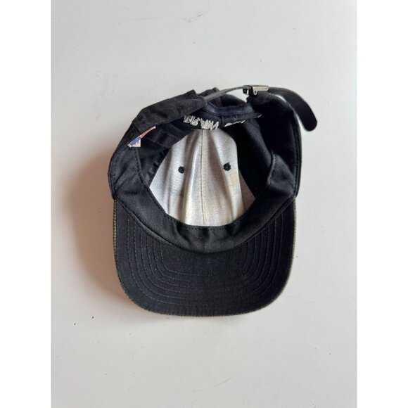 Vintage Made in USA ODYSSEY Black Cotton Canvas Check Brim Baseball Hat - Picture 8 of 11